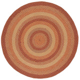 Safavieh Braided 5'-0" x 5'-0" Rug in Yellow / Red