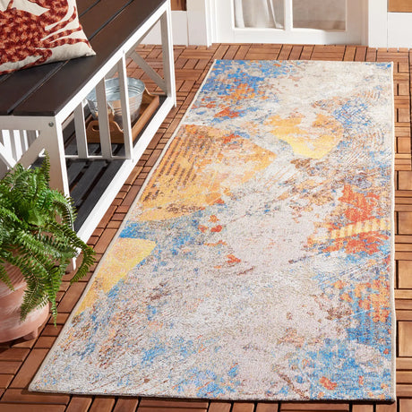 Safavieh Barbados 500 2'-8" x 8'-0" Rug in Blue / Rust