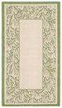 Safavieh Courtyard 2'-0" x 3'-7" Rug in Natural / Olive