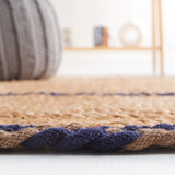 Safavieh Natural Fiber 5'-0" x 8'-0" Rug in Natural / Navy