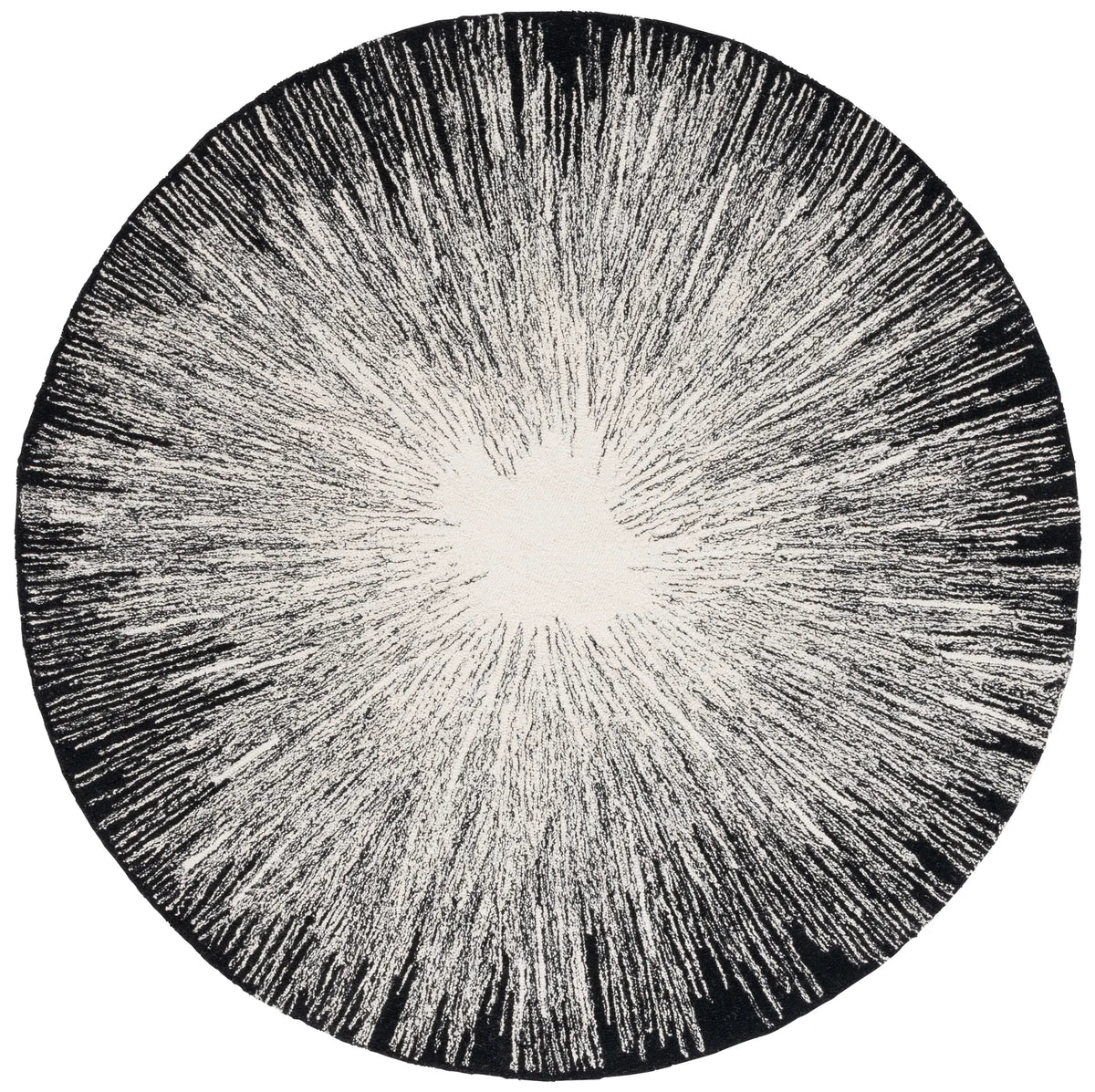Safavieh Abstract 6'-0" x 6'-0" Rug in Ivory / Black