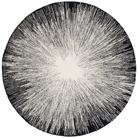 Safavieh Abstract 6'-0" x 6'-0" Rug in Ivory / Black