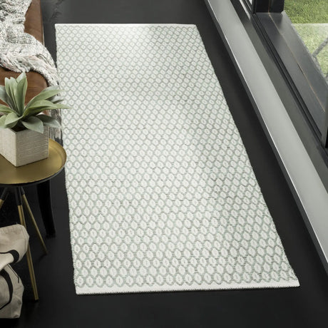 Safavieh Montauk 2'-3" x 11'-0" Rug in Light Green / Ivory