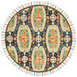 Safavieh Blossom 6'-0" x 6'-0" Rug in Charcoal / Gold