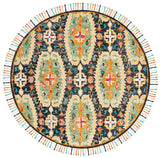 Safavieh Blossom 6'-0" x 6'-0" Rug in Charcoal / Gold