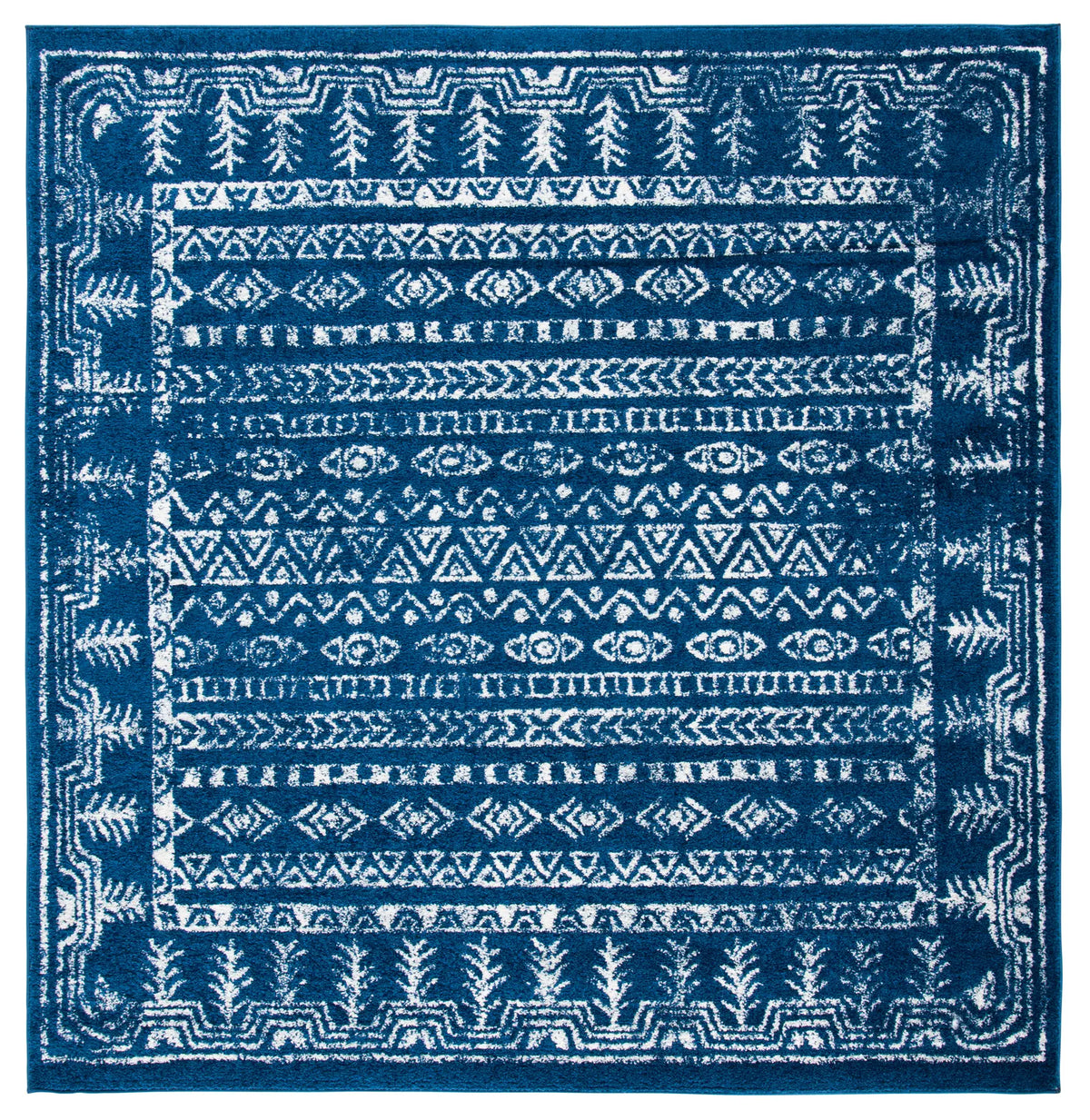 Safavieh Tulum 6'-7" x 6'-7" Rug in Navy / Grey