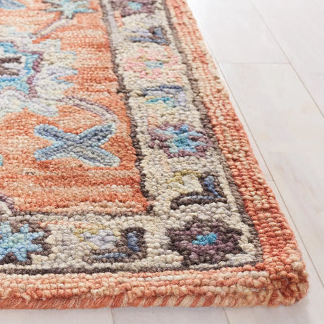 Safavieh Blossom 4'-0" x 6'-0" Rug in Rust / Blue