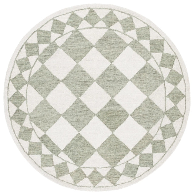 Safavieh Ebony 6'-0" x 6'-0" Rug in Sage / Ivory