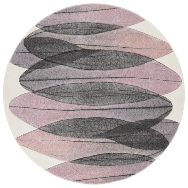 Safavieh Hollywood 6'-7" x 6'-7" Rug in Ivory / Purple