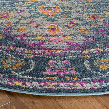 Safavieh Madison 6'-7" x 6'-7" Rug in Blue / Fuchsia