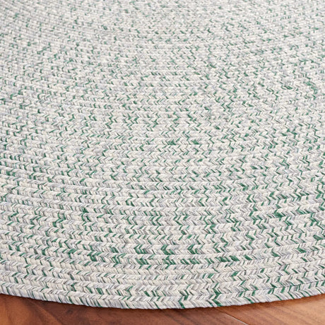 Safavieh Braided 5'-0" x 5'-0" Rug in Ivory / Green