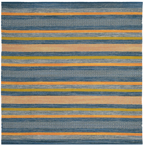 Safavieh Montauk 6'-0" x 6'-0" Rug in Blue / Orange
