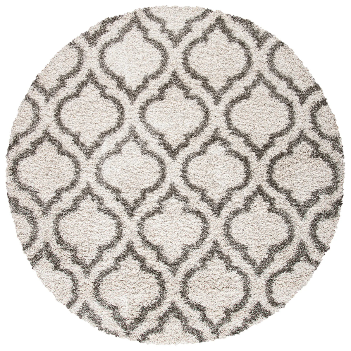Safavieh Hudson Shag 5'-3" x 5'-3" Rug in Ivory / Grey