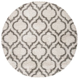 Safavieh Hudson Shag 5'-3" x 5'-3" Rug in Ivory / Grey