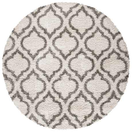 Safavieh Hudson Shag 5'-3" x 5'-3" Rug in Ivory / Grey