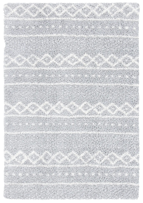 Safavieh Parma Shag 4'-0" x 6'-0" Rug in Grey / Ivory
