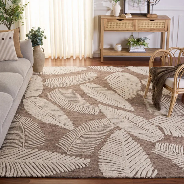 Safavieh Jardin 8'-0" x 10'-0" Rug in Brown / Ivory
