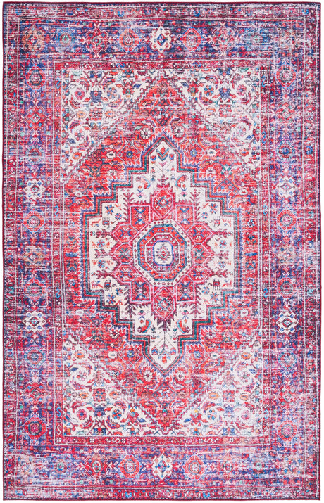 Safavieh Tucson 4'-0" x 6'-0" Rug in Red / Blue
