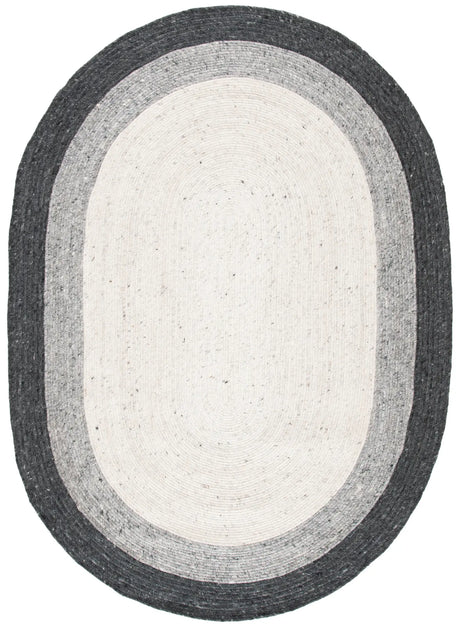 Safavieh Braided 5'-0" x 7'-0" Rug in Grey / Ivory