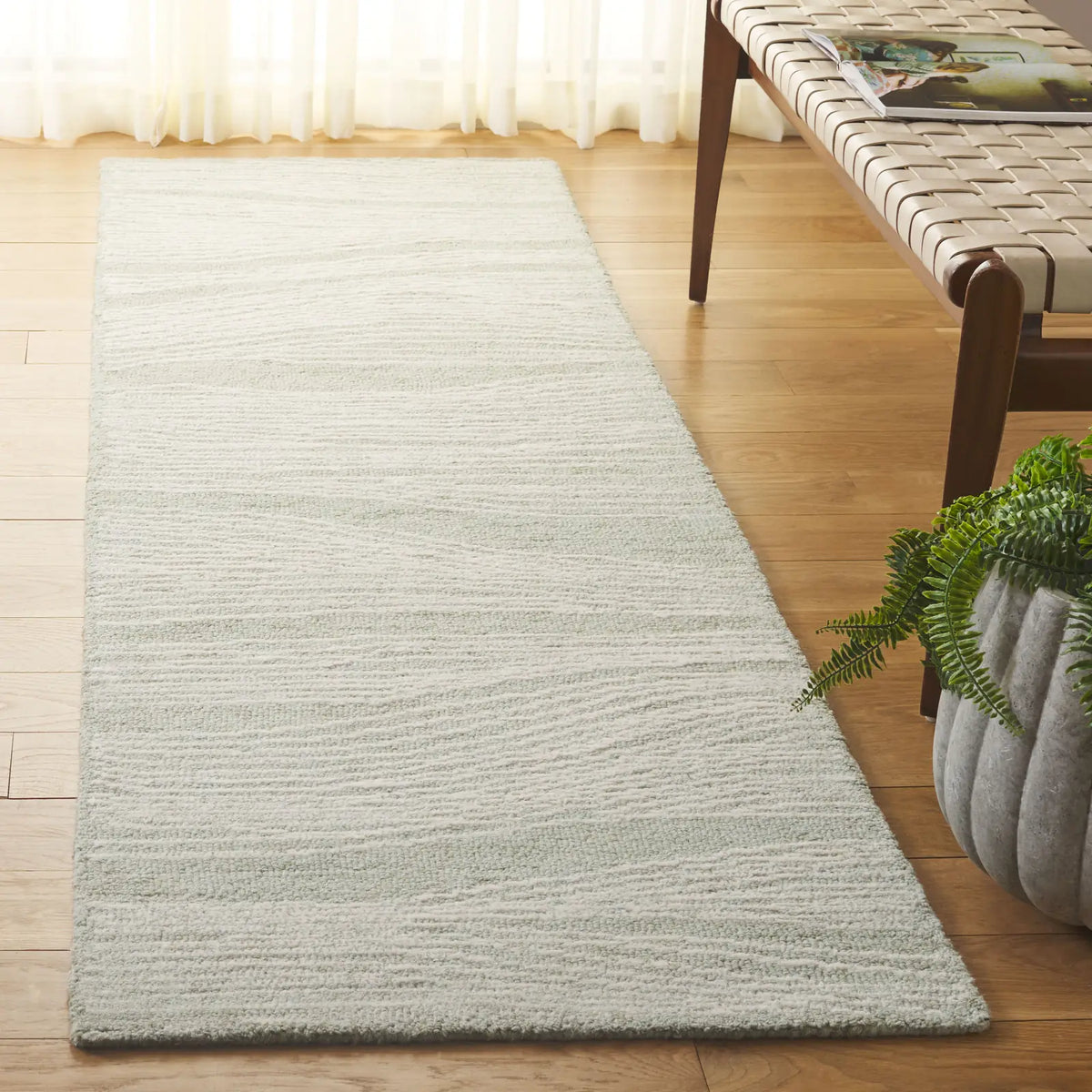 Safavieh Metro 2'-3" x 8'-0" Rug in Sage / Ivory