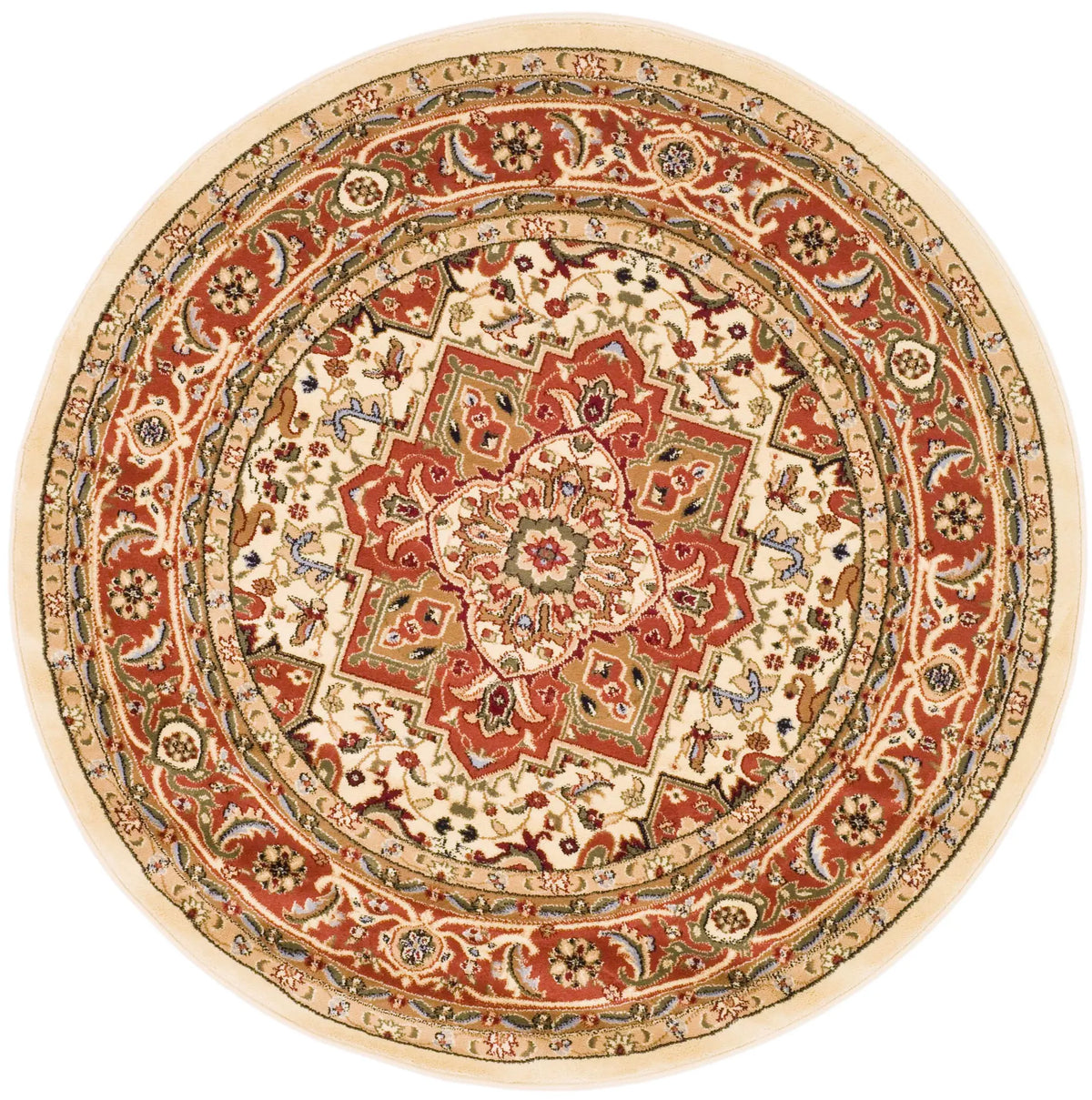 Safavieh Lyndhurst 5'-3" x 5'-3" Rug in Ivory / Rust