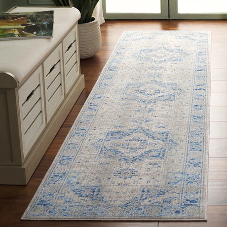 Safavieh Vintage Persian 2'-2" x 10'-0" Rug in Ivory / Blue