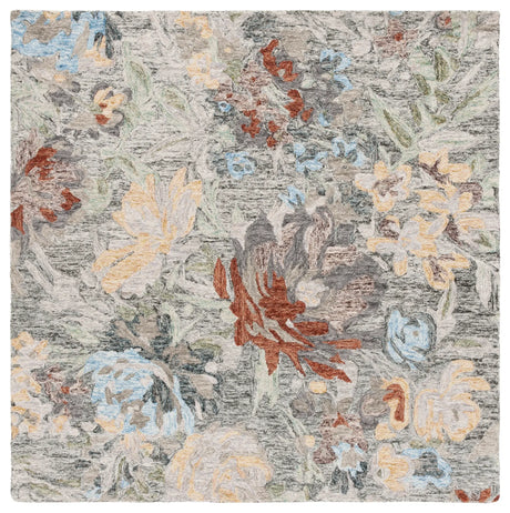 Safavieh Blossom 6'-0" x 6'-0" Rug in Green / Charcoal