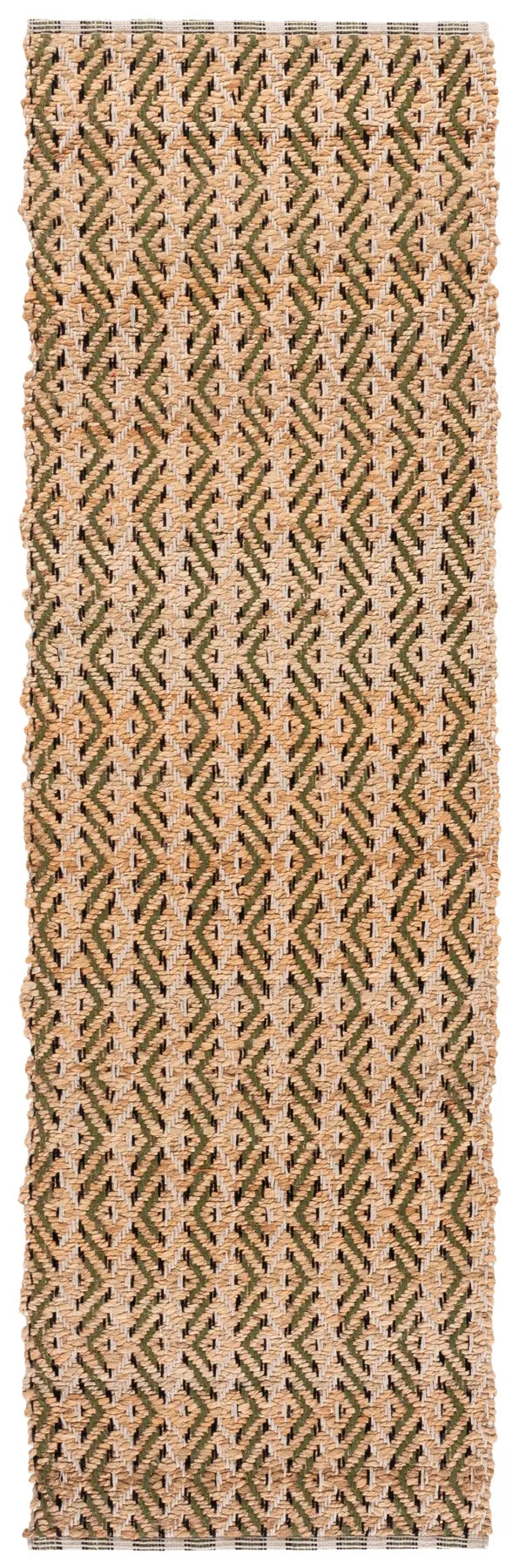 Safavieh Natural Fiber 2'-3" x 8'-0" Rug in Natural / Green