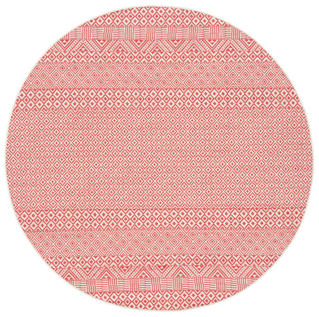 Safavieh Courtyard 6'-7" x 6'-7" Rug in Beige / Red