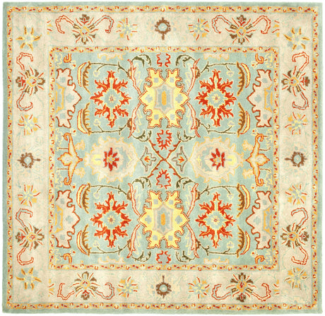 Safavieh Heritage 6'-0" x 6'-0" Rug in Light Blue / Ivory