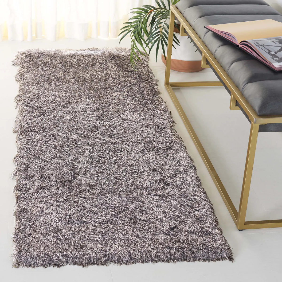 Safavieh Shag 2'-3" x 10'-0" Rug in Sable