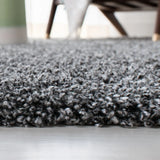 Safavieh Evolution Shag 500 4'-0" x 6'-0" Rug in Dark Grey