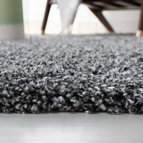 Safavieh Evolution Shag 500 4'-0" x 6'-0" Rug in Dark Grey