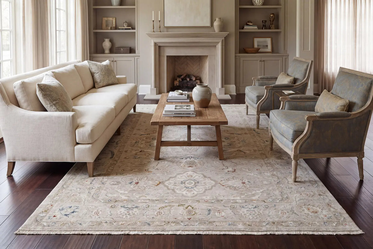 Dynamic Rugs Hudson 1450 Beige Rug - Room