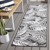 Safavieh Beach House 2'-2" x 10'-0" Rug in Charcoal / Ivory