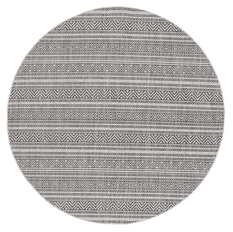 Safavieh Courtyard 5'-3" x 5'-3" Rug in Black / Grey