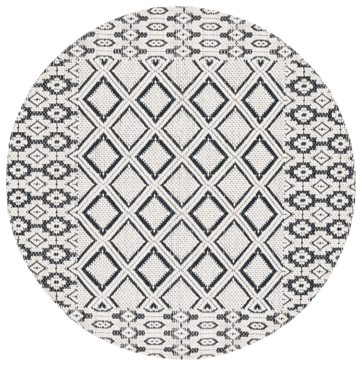 Safavieh Vermont 6'-0" x 6'-0" Rug in Ivory / Black