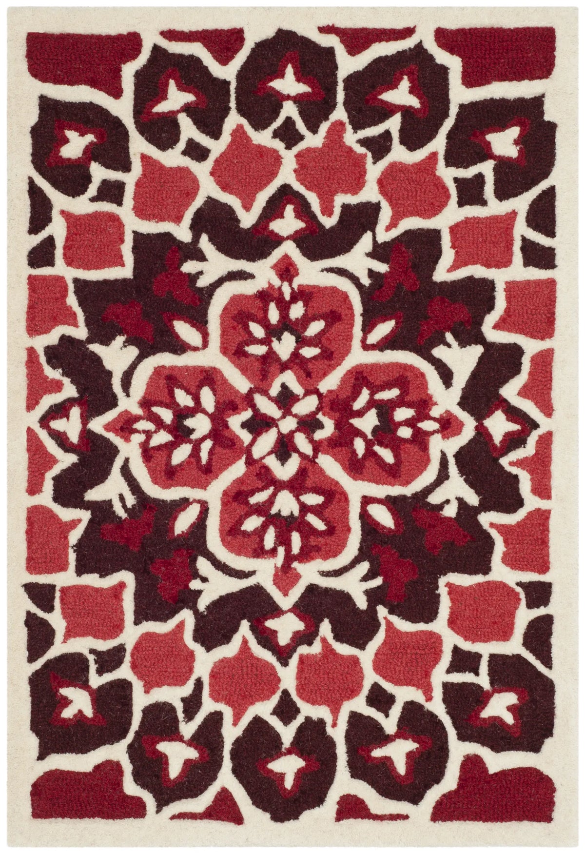 Safavieh Bellagio 2'-0" x 3'-0" Rug in Red / Ivory