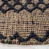 Safavieh Natural Fiber 6'-0" x 6'-0" Rug in Black / Natural