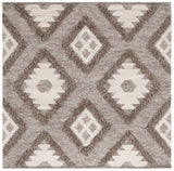 Safavieh Natura 6'-0" x 6'-0" Rug in Dark Grey / Ivory