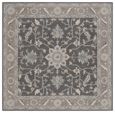 Safavieh Blossom 6'-0" x 6'-0" Rug in Dark Grey / Light Brown