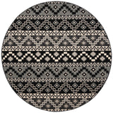 Safavieh Veranda 5'-3" x 5'-3" Rug in Black / Beige