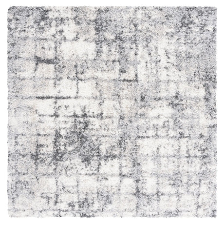 Safavieh Berber Shag 6'-7" x 6'-7" Rug in Grey / Ivory