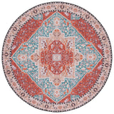 Safavieh Tucson 6'-0" x 6'-0" Rug in Aqua / Rust