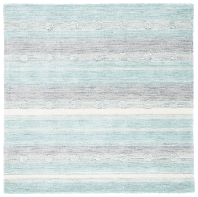Safavieh Safavieh Kids 5'-0" x 5'-0" Rug in Aqua / Ivory