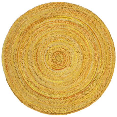 Safavieh Braided 6'-0" x 6'-0" Rug in Gold