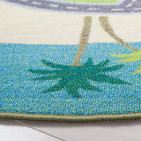 Safavieh Kids Playhouse 200 5'-0" x 5'-0" Rug in Blue / Green