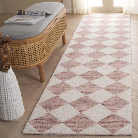 Safavieh Ebony 2'-3" x 9'-0" Rug in Blush Pink / Ivory