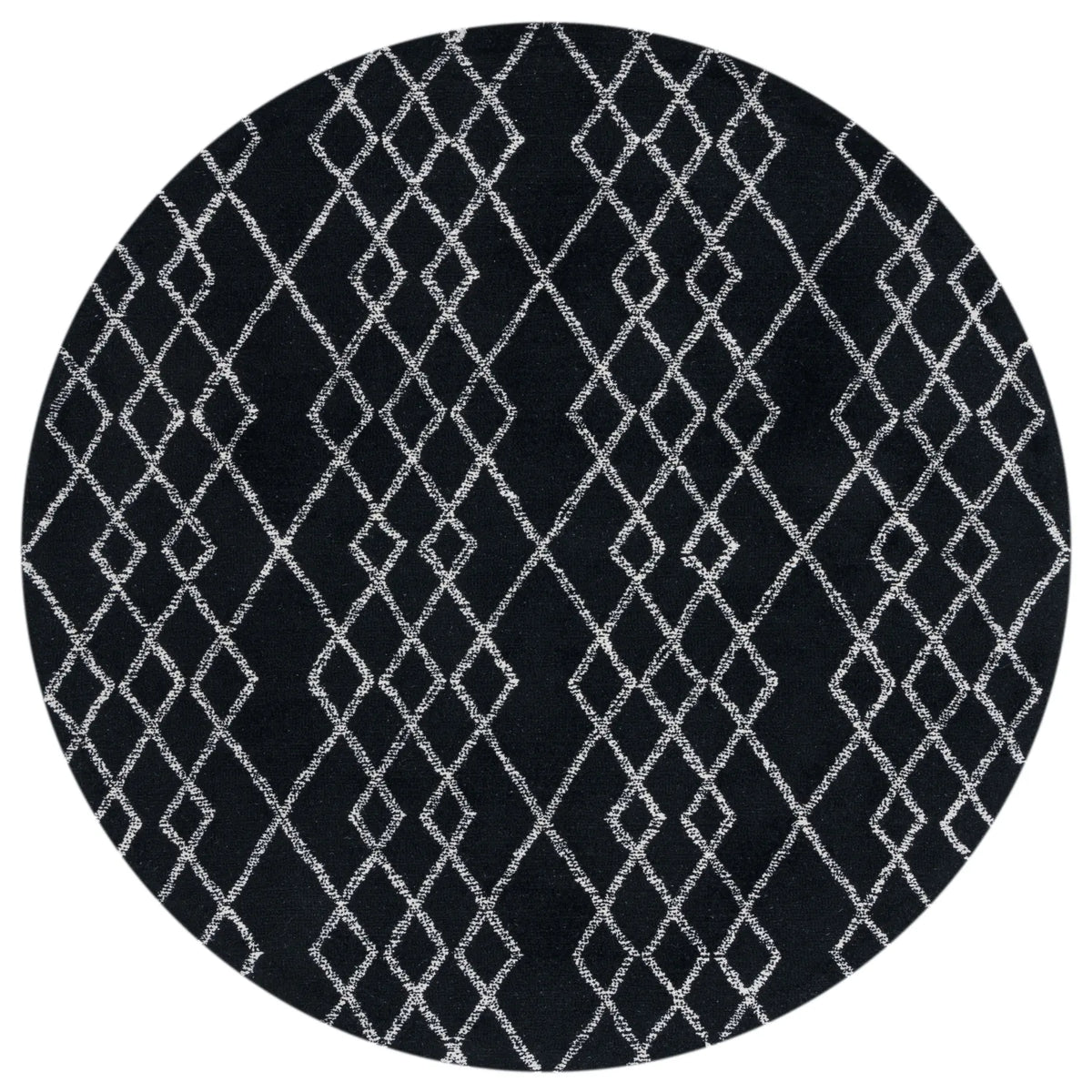 Safavieh Metro 6'-0" x 6'-0" Rug in Black / Ivory