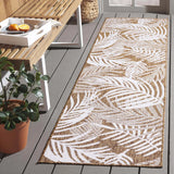 Safavieh Beach House 2'-2" x 10'-0" Rug in Brown / Ivory